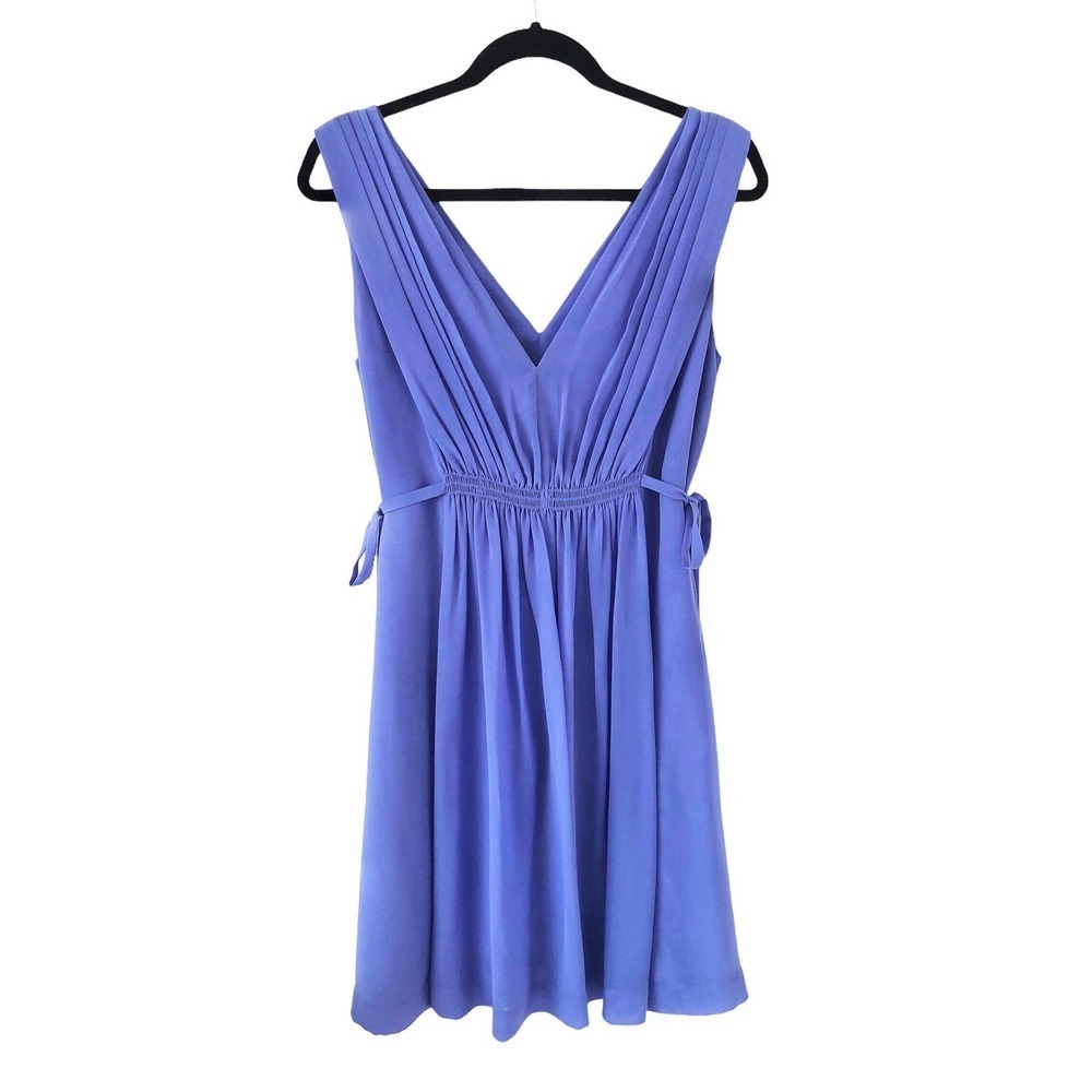 HD in Paris Periwinkle Empire Waist Sleeveless Lavender Purple Dress Size 6​​​ - Picture 2 of 16